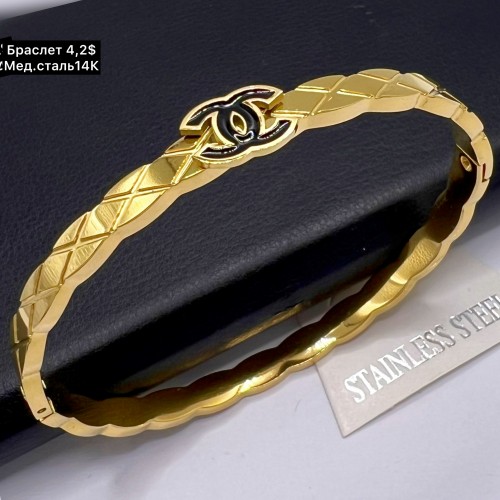 Браслет мед.сталь14К 10394